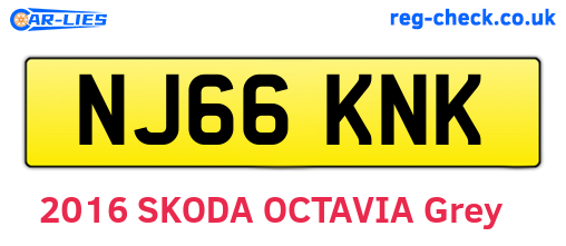NJ66KNK are the vehicle registration plates.