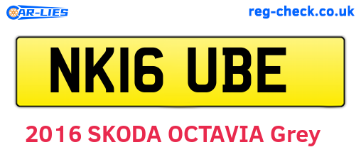 NK16UBE are the vehicle registration plates.