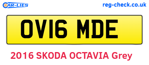 OV16MDE are the vehicle registration plates.