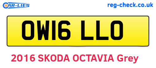 OW16LLO are the vehicle registration plates.