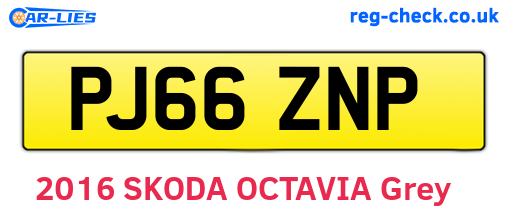 PJ66ZNP are the vehicle registration plates.