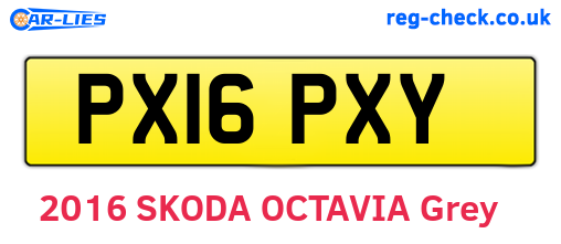 PX16PXY are the vehicle registration plates.