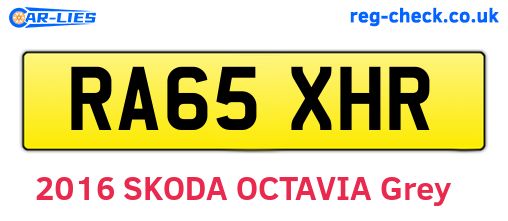 RA65XHR are the vehicle registration plates.