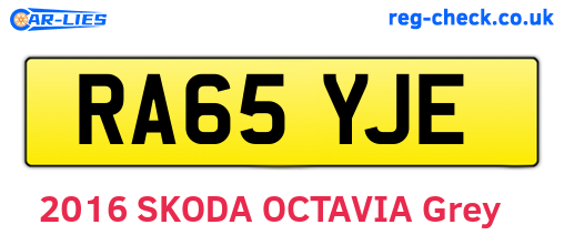 RA65YJE are the vehicle registration plates.