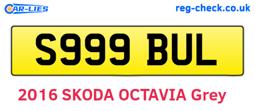 S999BUL are the vehicle registration plates.
