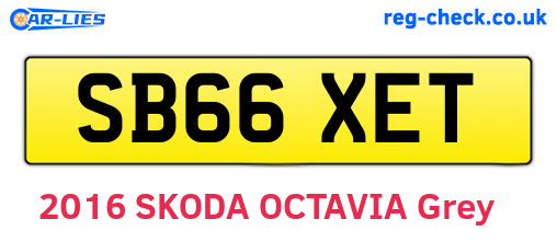 SB66XET are the vehicle registration plates.