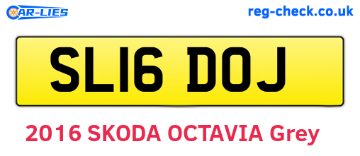 SL16DOJ are the vehicle registration plates.
