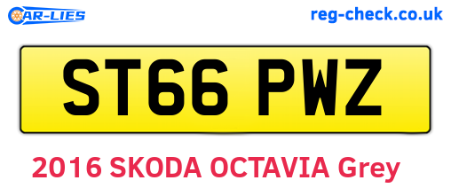 ST66PWZ are the vehicle registration plates.