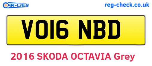 VO16NBD are the vehicle registration plates.