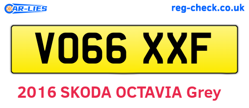 VO66XXF are the vehicle registration plates.