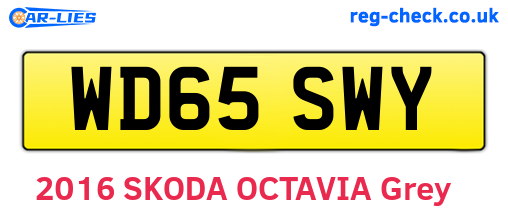WD65SWY are the vehicle registration plates.
