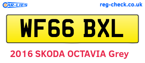 WF66BXL are the vehicle registration plates.
