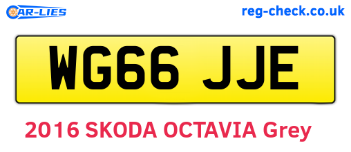 WG66JJE are the vehicle registration plates.