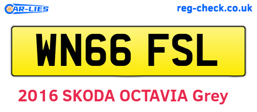 WN66FSL are the vehicle registration plates.