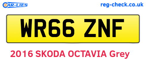 WR66ZNF are the vehicle registration plates.