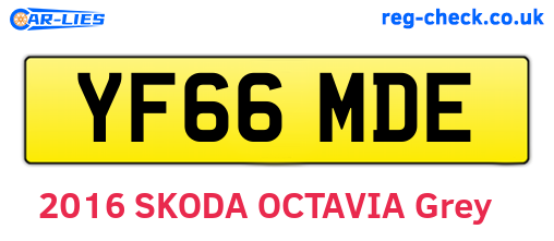 YF66MDE are the vehicle registration plates.