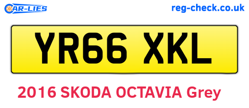 YR66XKL are the vehicle registration plates.