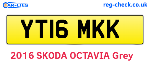YT16MKK are the vehicle registration plates.