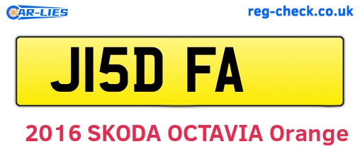J15DFA are the vehicle registration plates.