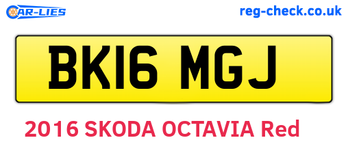 BK16MGJ are the vehicle registration plates.
