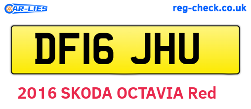 DF16JHU are the vehicle registration plates.