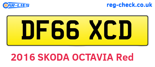 DF66XCD are the vehicle registration plates.