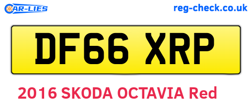 DF66XRP are the vehicle registration plates.