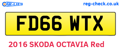 FD66WTX are the vehicle registration plates.
