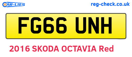 FG66UNH are the vehicle registration plates.
