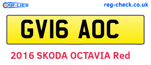 GV16AOC are the vehicle registration plates.