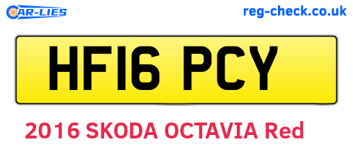 HF16PCY are the vehicle registration plates.