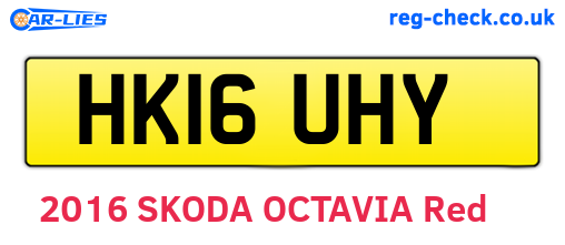 HK16UHY are the vehicle registration plates.
