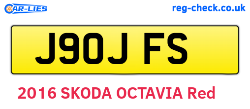 J90JFS are the vehicle registration plates.