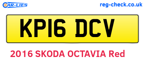 KP16DCV are the vehicle registration plates.
