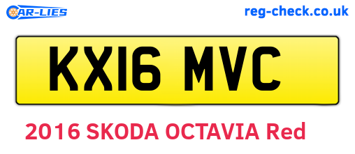 KX16MVC are the vehicle registration plates.