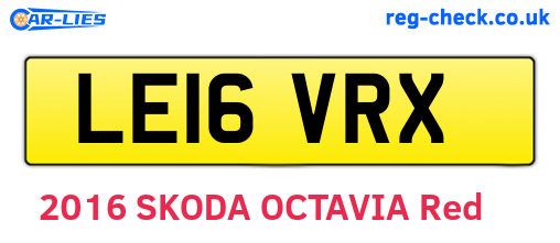 LE16VRX are the vehicle registration plates.