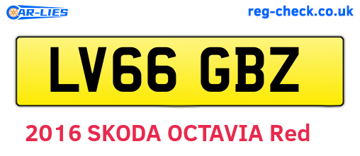 LV66GBZ are the vehicle registration plates.
