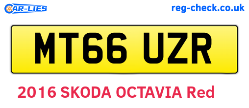 MT66UZR are the vehicle registration plates.