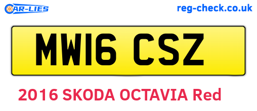 MW16CSZ are the vehicle registration plates.