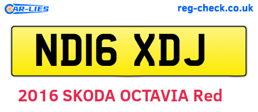 ND16XDJ are the vehicle registration plates.