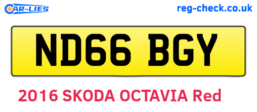 ND66BGY are the vehicle registration plates.
