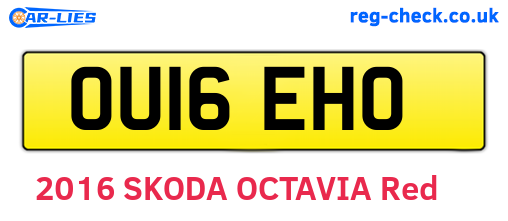 OU16EHO are the vehicle registration plates.