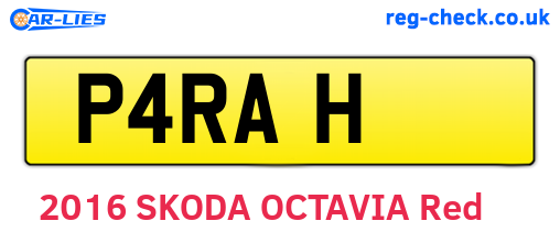 P4RAH are the vehicle registration plates.