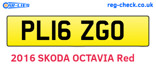 PL16ZGO are the vehicle registration plates.