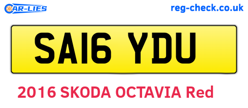 SA16YDU are the vehicle registration plates.