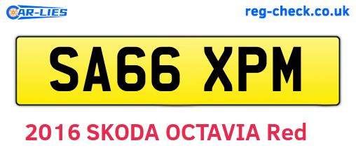 SA66XPM are the vehicle registration plates.
