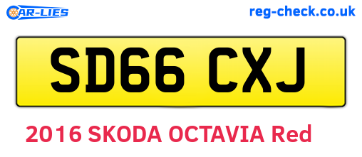 SD66CXJ are the vehicle registration plates.