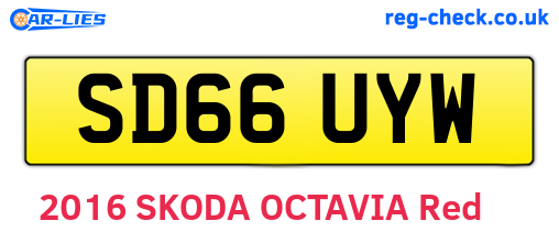 SD66UYW are the vehicle registration plates.