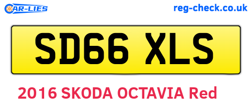 SD66XLS are the vehicle registration plates.