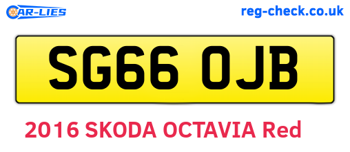SG66OJB are the vehicle registration plates.